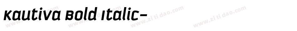 Kautiva Bold Italic字体转换